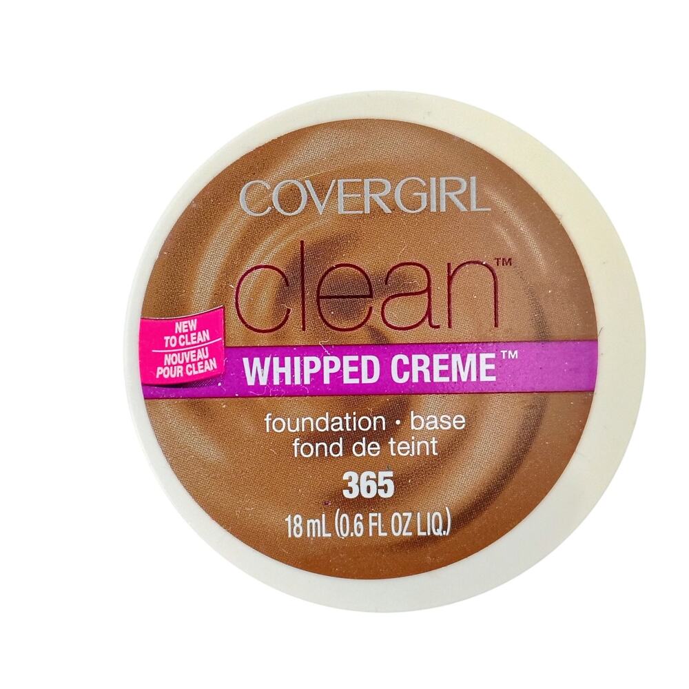 Covergirl Clean Whipped Creme Foundation Base Tint 365 Tawny 06 oz. NEW Makeup